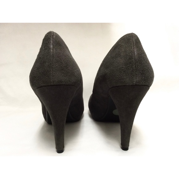 ME TOO Locket Gray Suede Platform Heeled Pumps Stiletto Heel Dress Shoes 7.5 - Picture 5 of 13